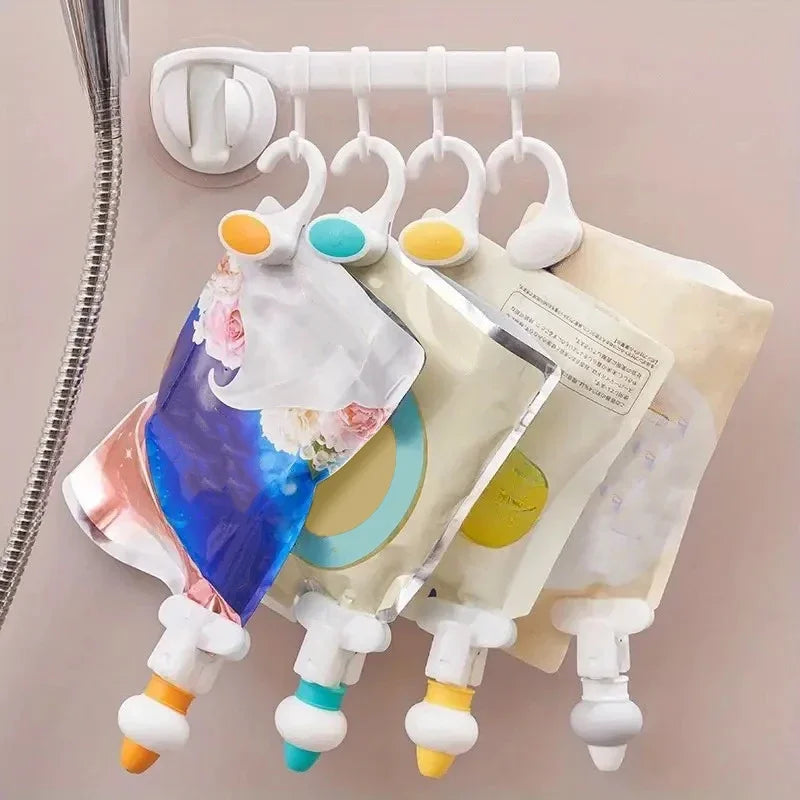Silicone Hanging Shower Dispenser with Hook – Refillable Shower Soap Dispenser Peaceful Pleasures Health and Wellness