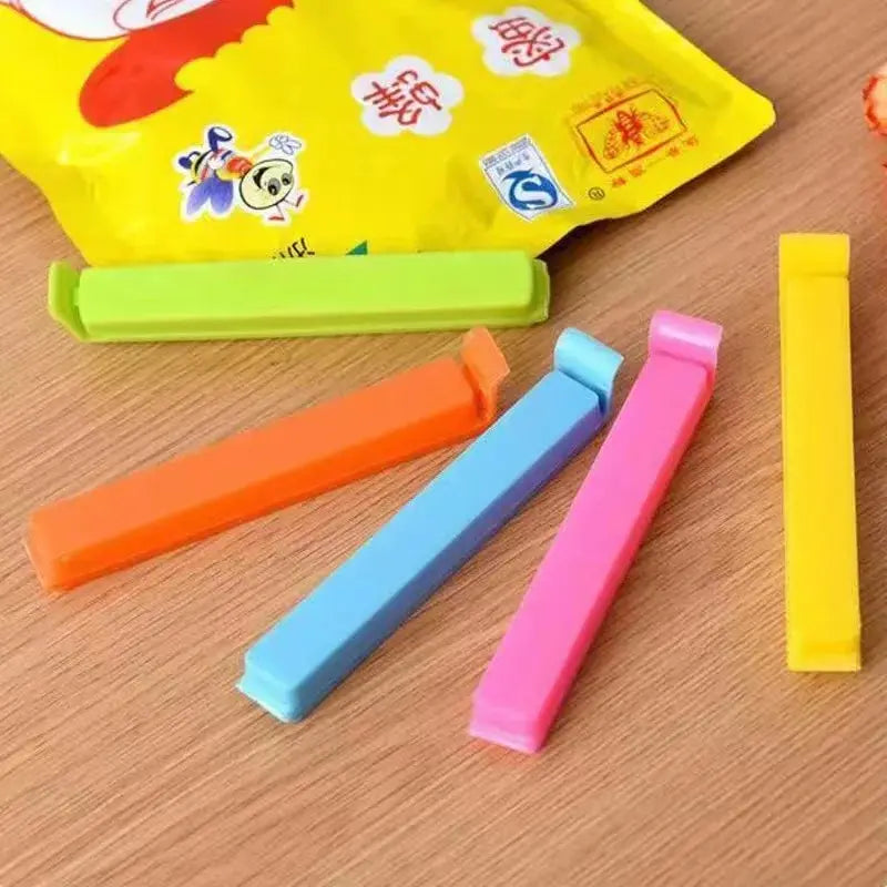 10PCS Colorful Food Clips Snack Bags Sealing Clamps Wear-resistant Sealer Fresh Bread Condiments Storing Clamp Kitchenware Peaceful Pleasures Health and Wellness