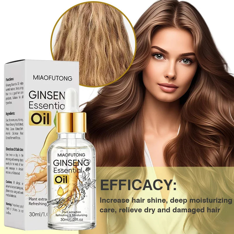 Ginseng & Argan Hair Oil – Moisturizing Frizz Smoothing Treatment