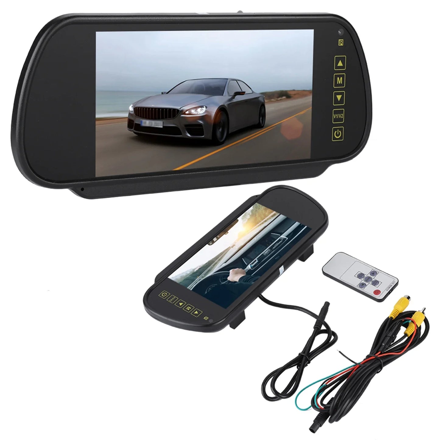 7inches Backup Monitor Rear View Mirror LCD Display Camera
