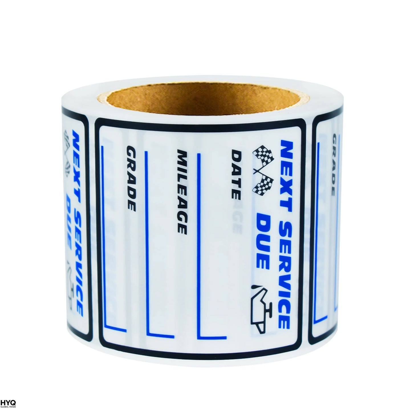 Blue Oil Change Reminder Label Stickers 2 Removable Waterproof