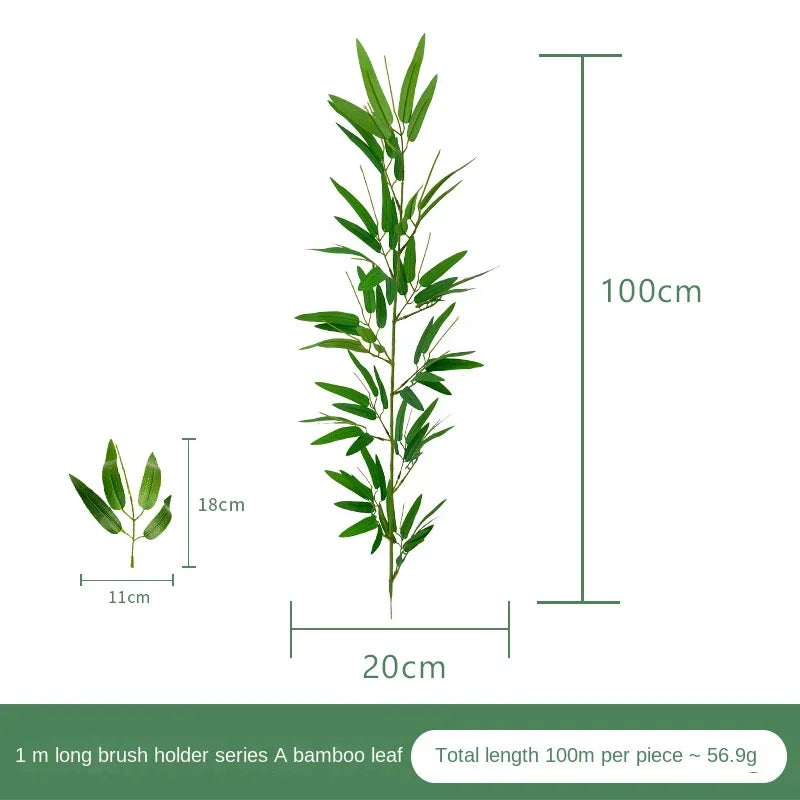 1m Artificial Eucalyptus Vine | Silk Bamboo Leaf Decor Stem