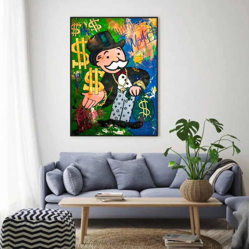 Monopoly Millionaire HD Wall Poster – Waterproof PVC Art Wall Art Poster Peaceful Pleasures Health and Wellness