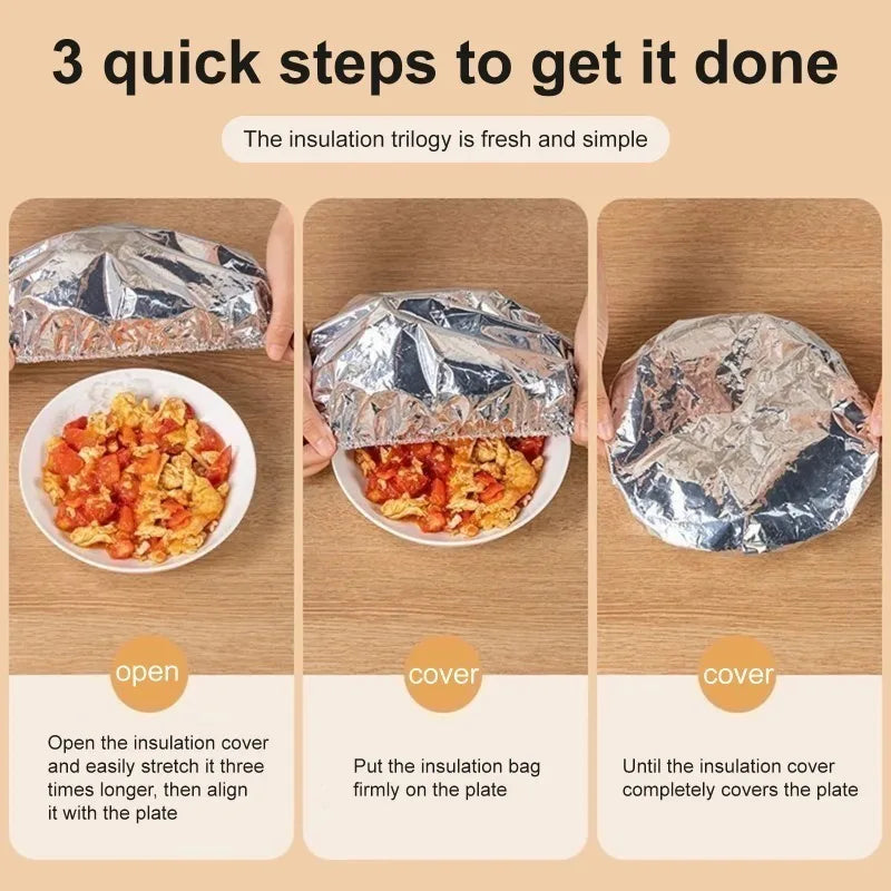 Food-Grade Aluminum Foil Sheets | Heat Preservation 10–100pcs