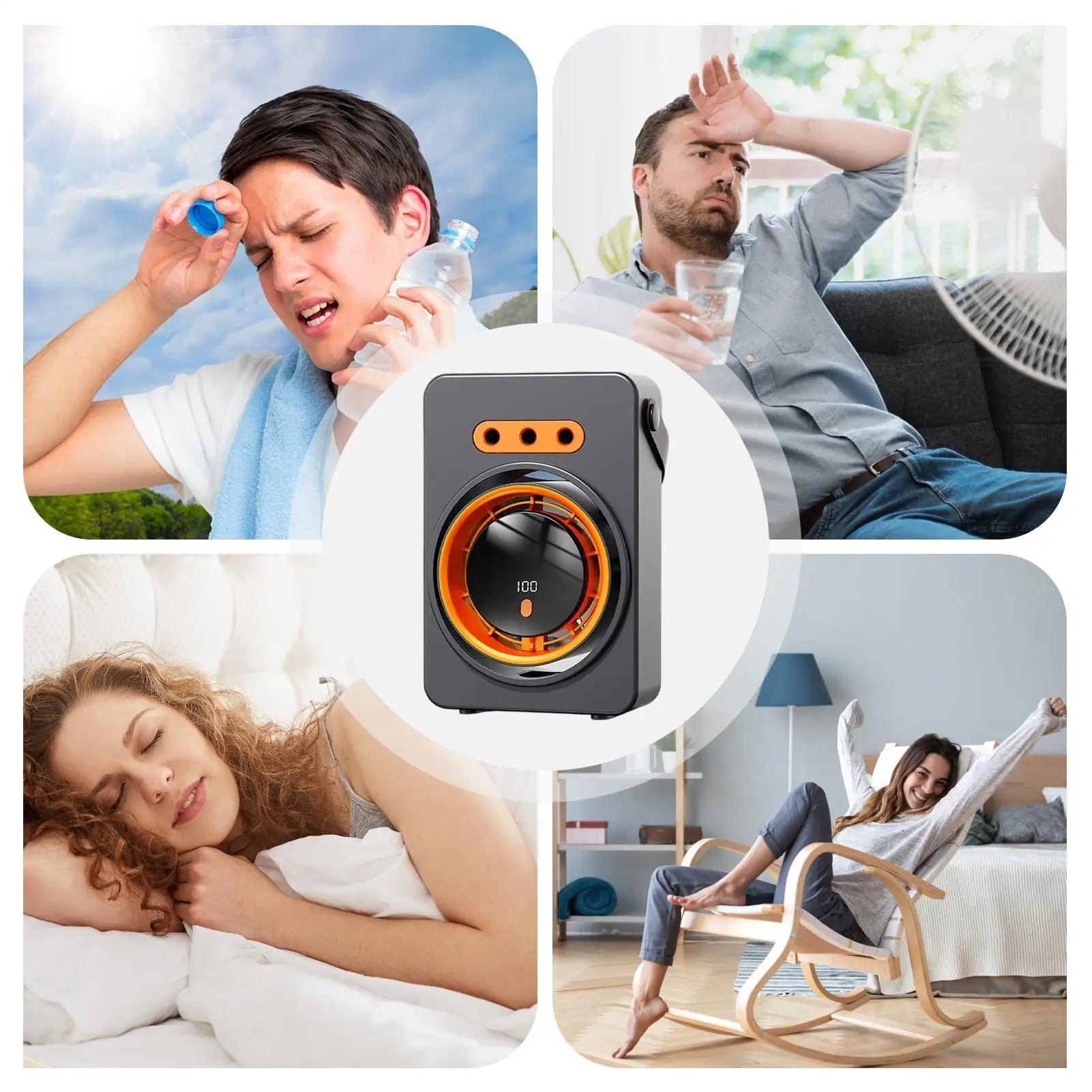 Mister Fan Compact Multifunctional Cooling Fan For Bedroom For Indoor Outdoor Tent Desk Room Traveling Fishing Jobsite Camping Peaceful Pleasures Health and Wellness
