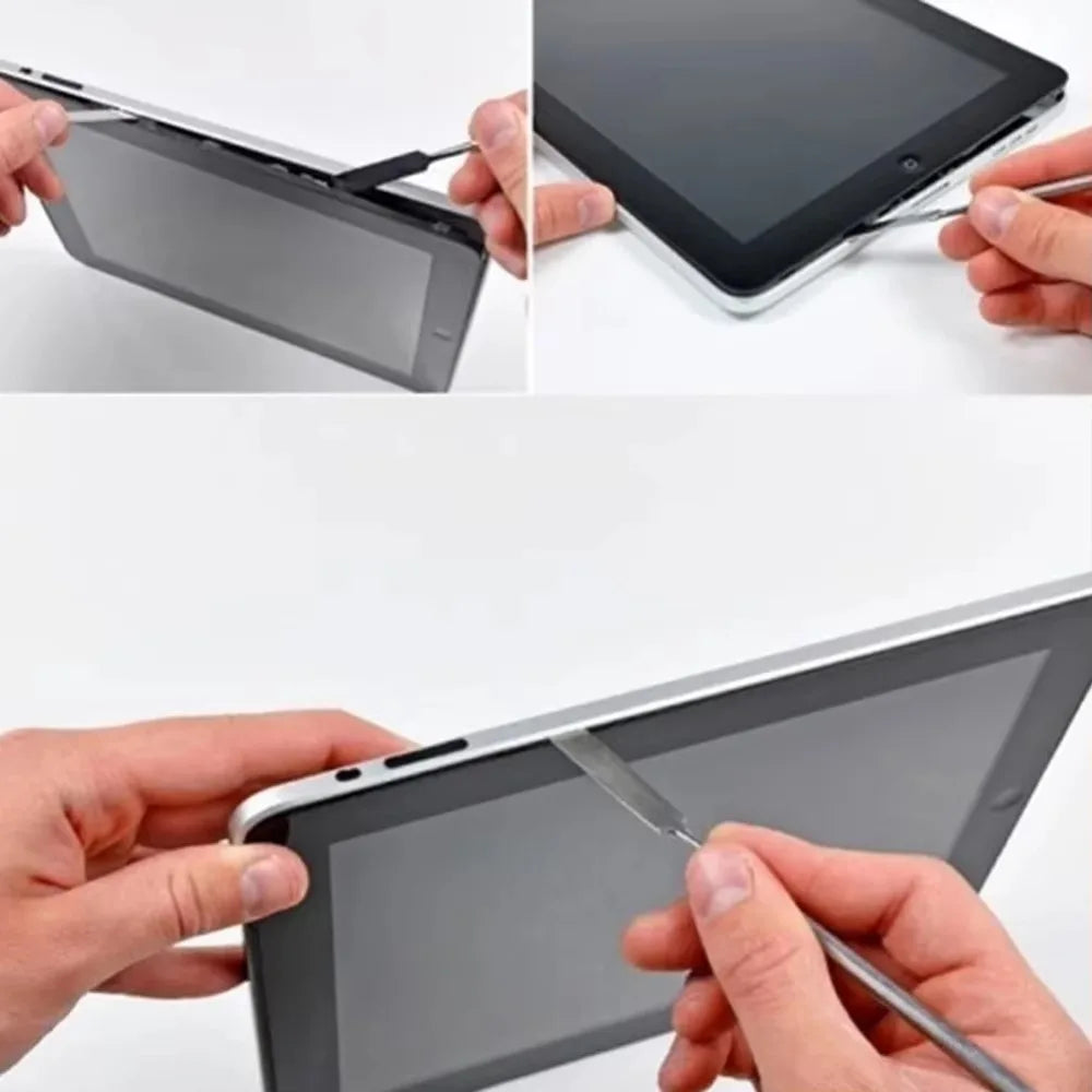 3PCS Universal Repair Opening Tools Metal Laptop Phone Disassemble Crowbar Kit Steel Pry Phone Spatula Hand Repairing Tool Set Peaceful Pleasures Health and Wellness