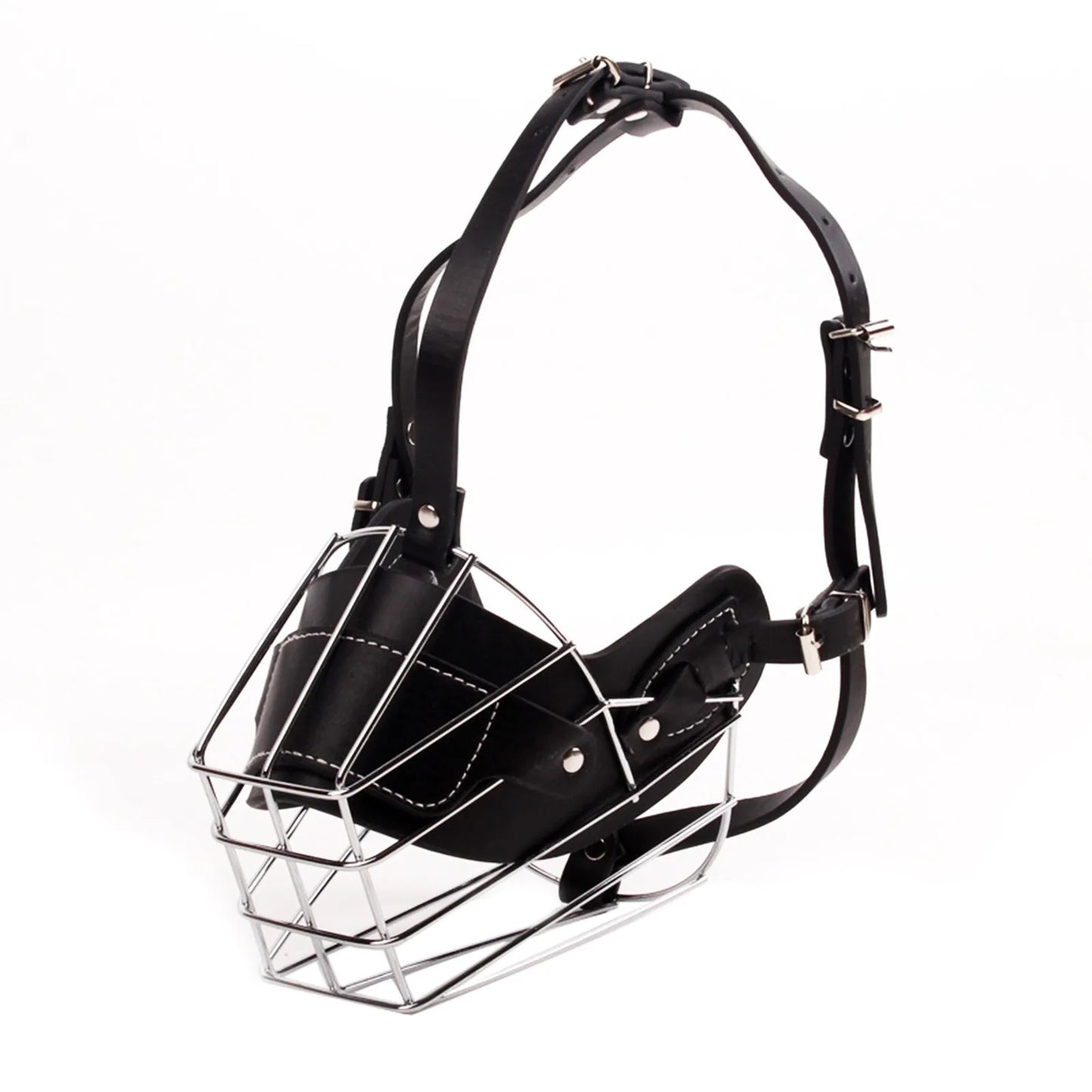 Dog Anti-Bite Metal Muzzle – Adjustable Breathable Basket