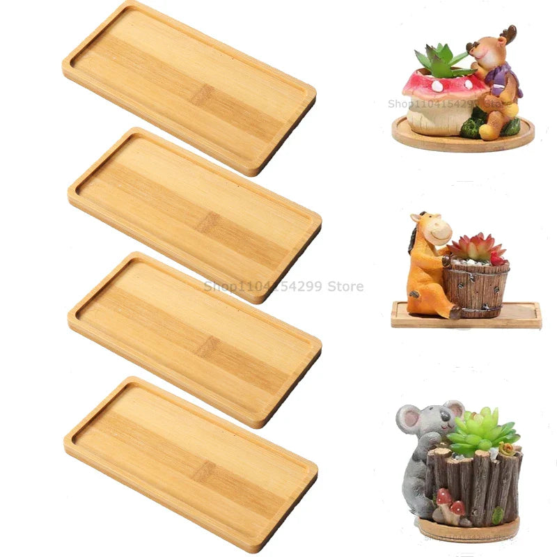Bamboo Storage Tray Set – Bathroom, Kitchen & Jewelry Organizer