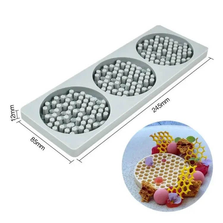 Honeycomb Mousse Cake Mold DIY Chocolate French Dessert Decoration Baking Silicone Mold Kitchen Baking Tool Peaceful Pleasures Health and Wellness LFM-205