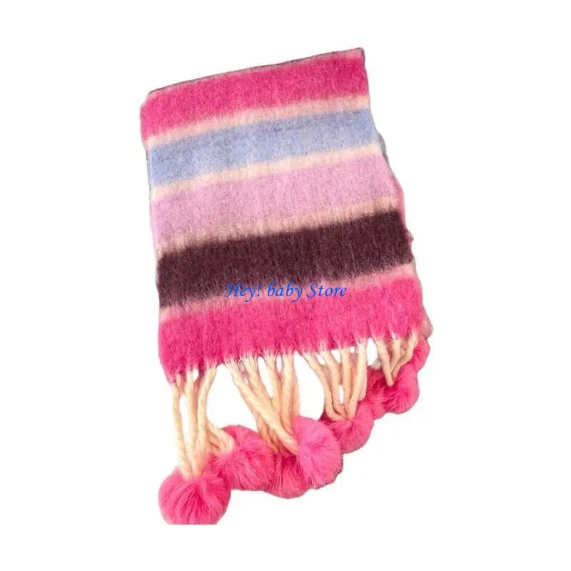 Kids Rainbow Knit Scarf | Soft Neck Warmer Ages 3–12