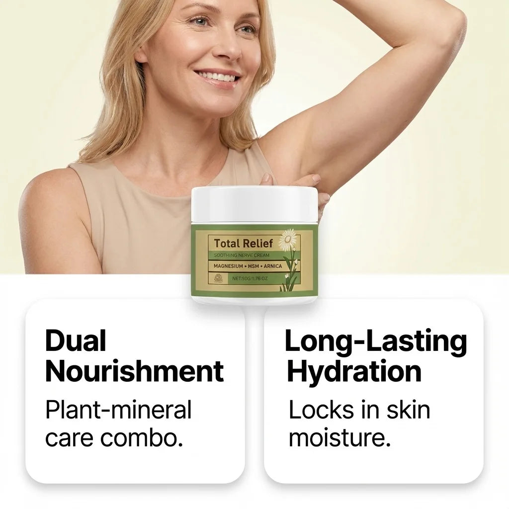 Skin Soothing Cream Nerves Relief Long-Lasting Hydration Prevent Drying Moisturizing Treatment Leg Muscle Pain Body Daily Care Peaceful Pleasures Health and Wellness