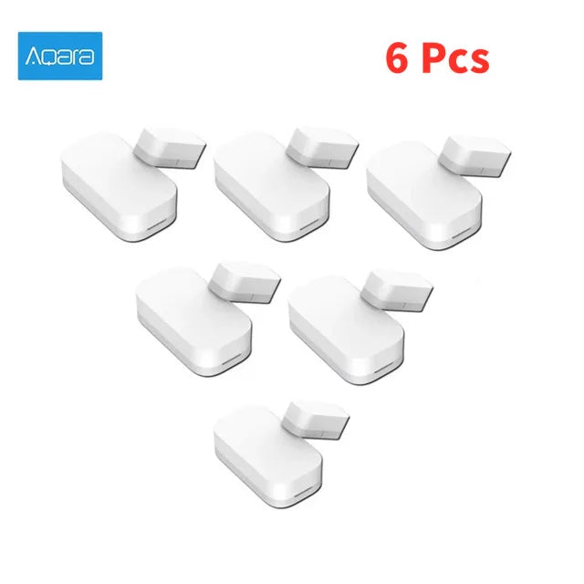 Aqara Door Window Sensor Zigbee MCCGQ11LM Smart Mini Door Sensor Alarm work With MiHome HomeKit APP for Xiaomi Smart Home Peaceful Pleasures Health and Wellness Aqara Door 6Pcs