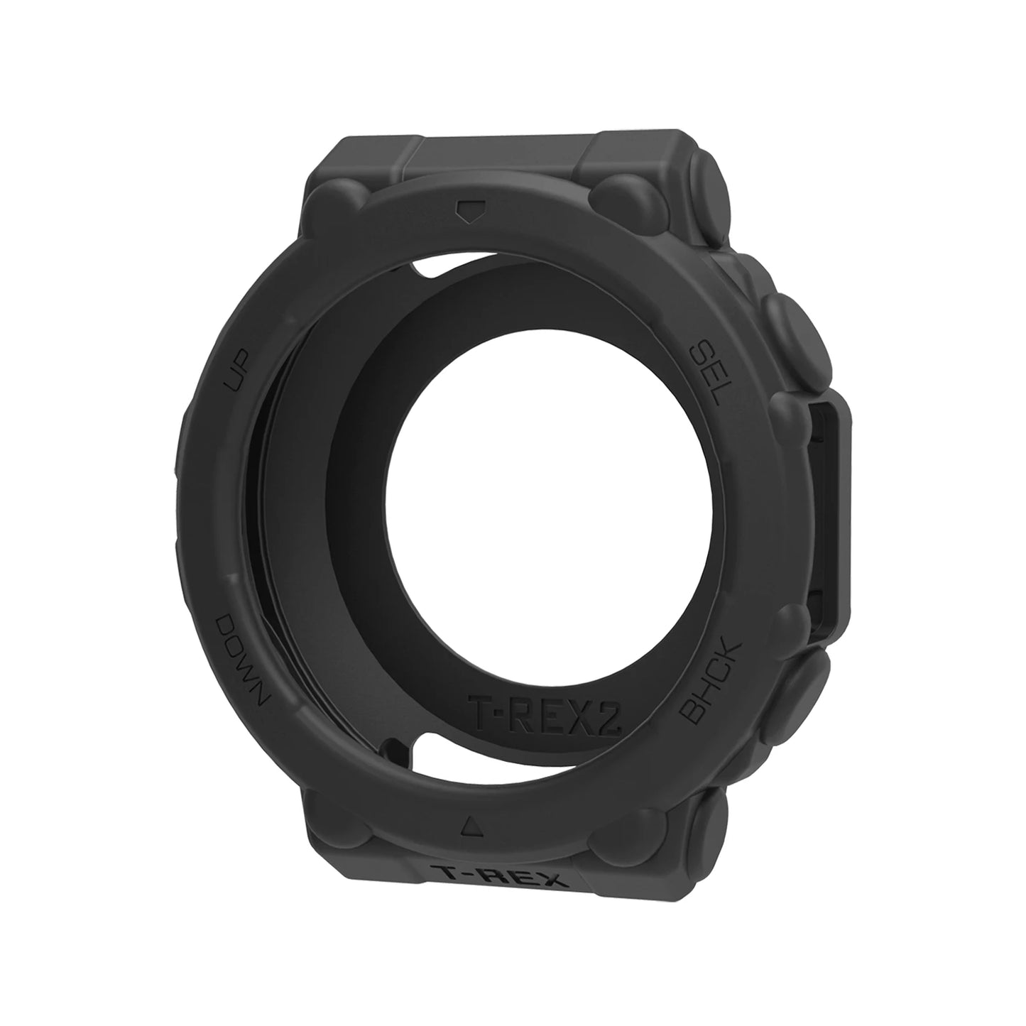 Silicone Bumper Case Cover for Amazfit T-Rex 2 Smartwatch Peaceful Pleasures Health and Wellness black