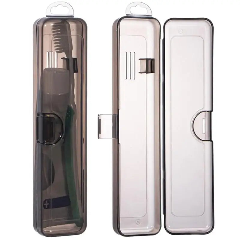 Toothbrush Box Transparent Organizer Case Travel Portable Toothbrush Holder Plastic Toothpaste Box Storage Container Peaceful Pleasures Health and Wellness