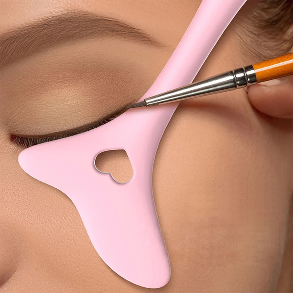 Silicone Nose Shadow Contour Auxiliary Card Eyebrow Moon Shape Baffle Eyeliner Stencil Reusable Makeup Beauty Tool Cosmetic Rule Peaceful Pleasures Health and Wellness