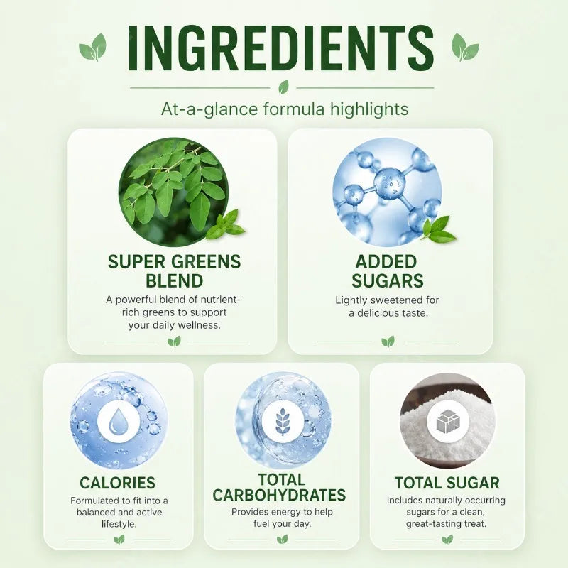 Googeer Moringa Super Greens Gummies | Green Apple | 60ct