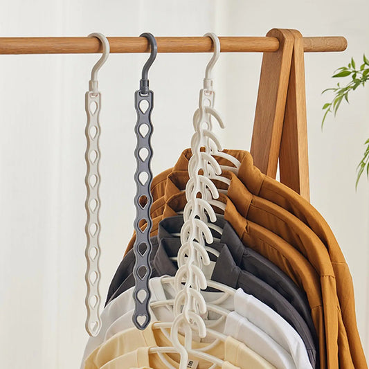10-Hole Space Saving Clothes Hanger | Folding Wardrobe Rack Space Saving Hanger Oasis Select