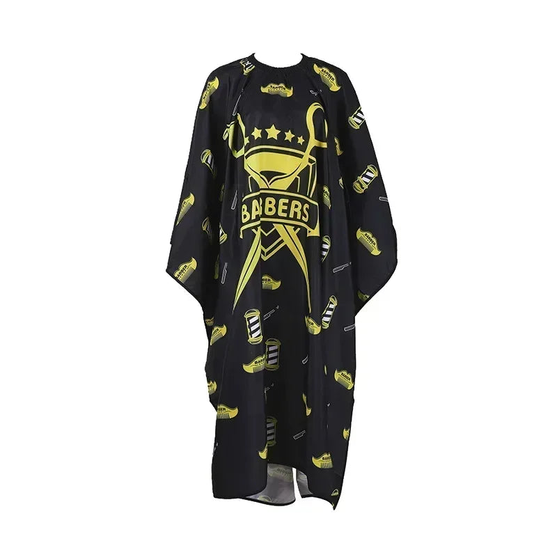 Hairdressing Coth Pattern Cutting Hair Waterproof Cloth Salon Barber Cape Professional Hair Stylist Retro Aprons Haircut Cape Peaceful Pleasures Health and Wellness black yellow
