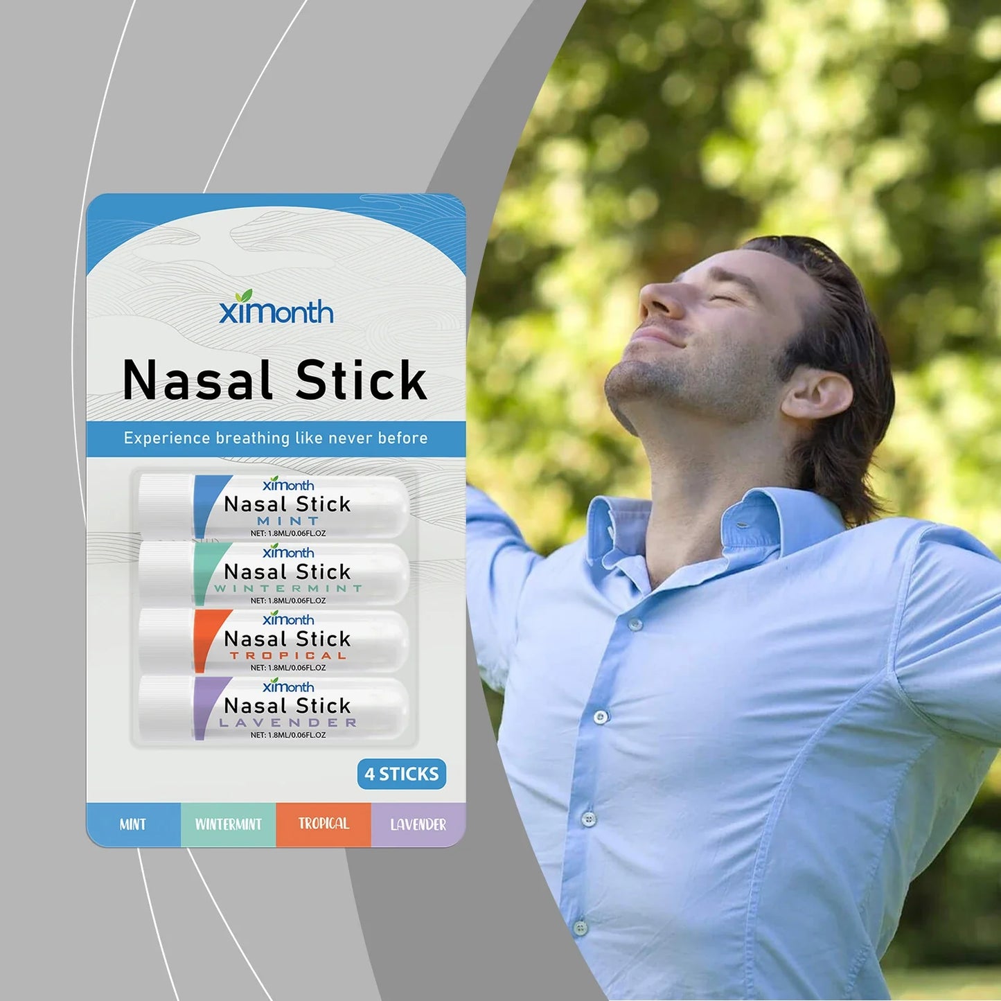 Nasal Inhaler Sticks Set – Natural Cooling Fresh Breathing
