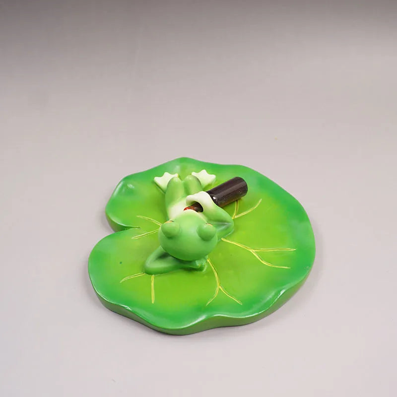 Floating Frog Pond Ornament | Resin Figurine Garden Decor Garden Figurine Peaceful Pleasures Health and Wellness