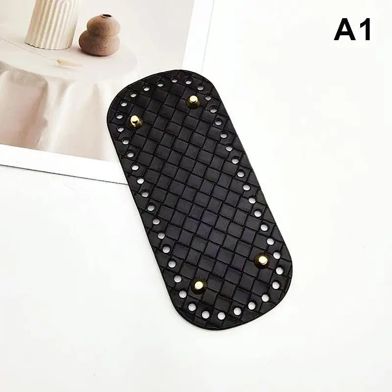 Woven Leather Bag Base 18x8cm | DIY Crochet Purse Bottom