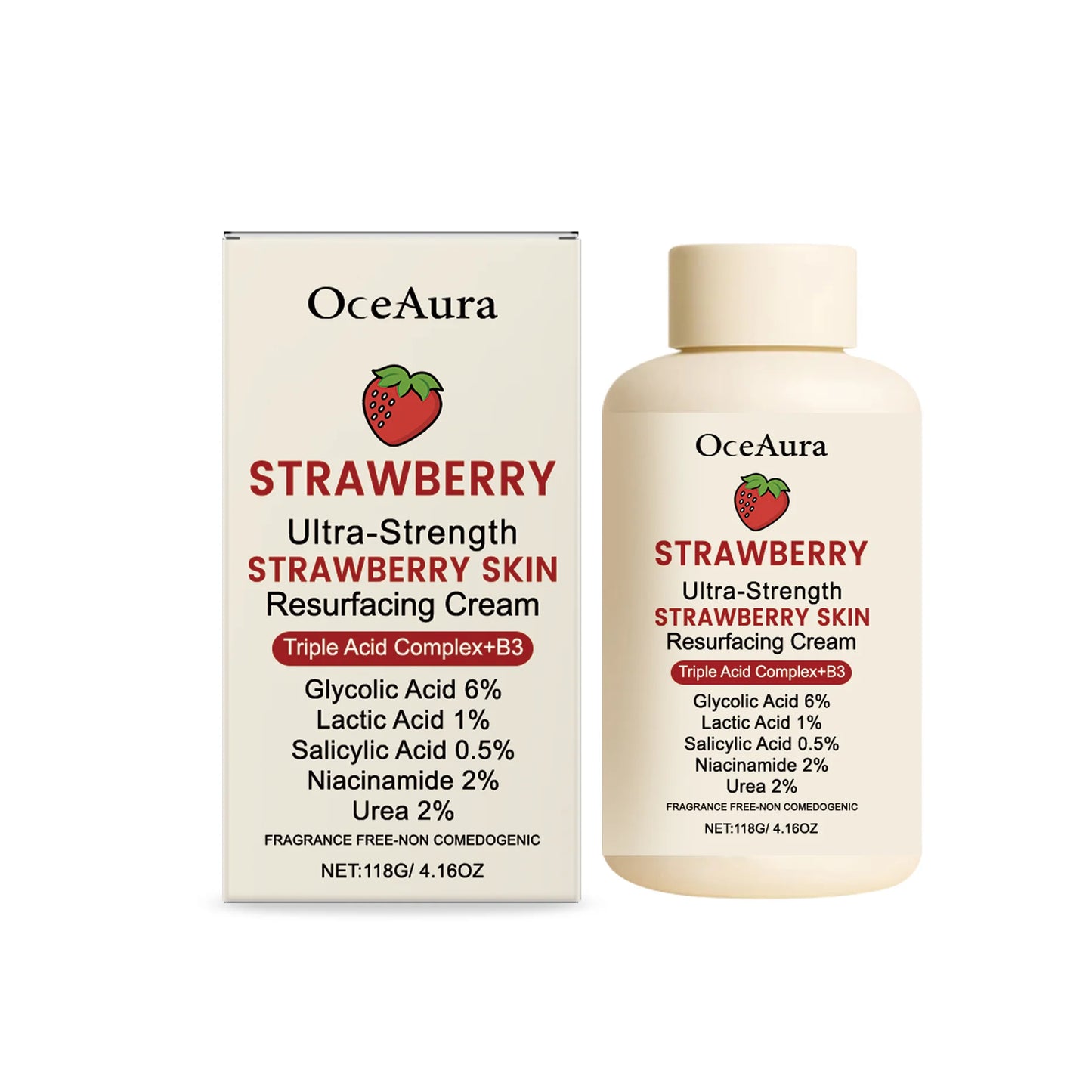 Strawberry Rejuvenating Cream Deep Nourishing Dry Skin Smoothing Tightening Softening Improve Dullness Brightening Body Lotion Peaceful Pleasures Health and Wellness 118g boxed
