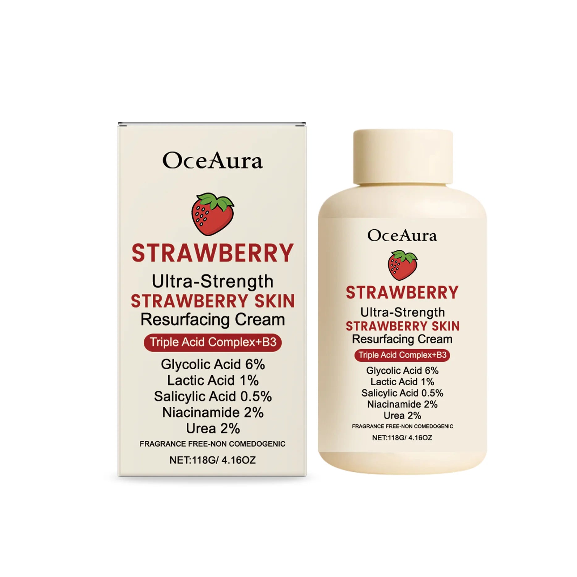 Strawberry Rejuvenating Cream Deep Nourishing Dry Skin Smoothing Tightening Softening Improve Dullness Brightening Body Lotion Peaceful Pleasures Health and Wellness 118g boxed