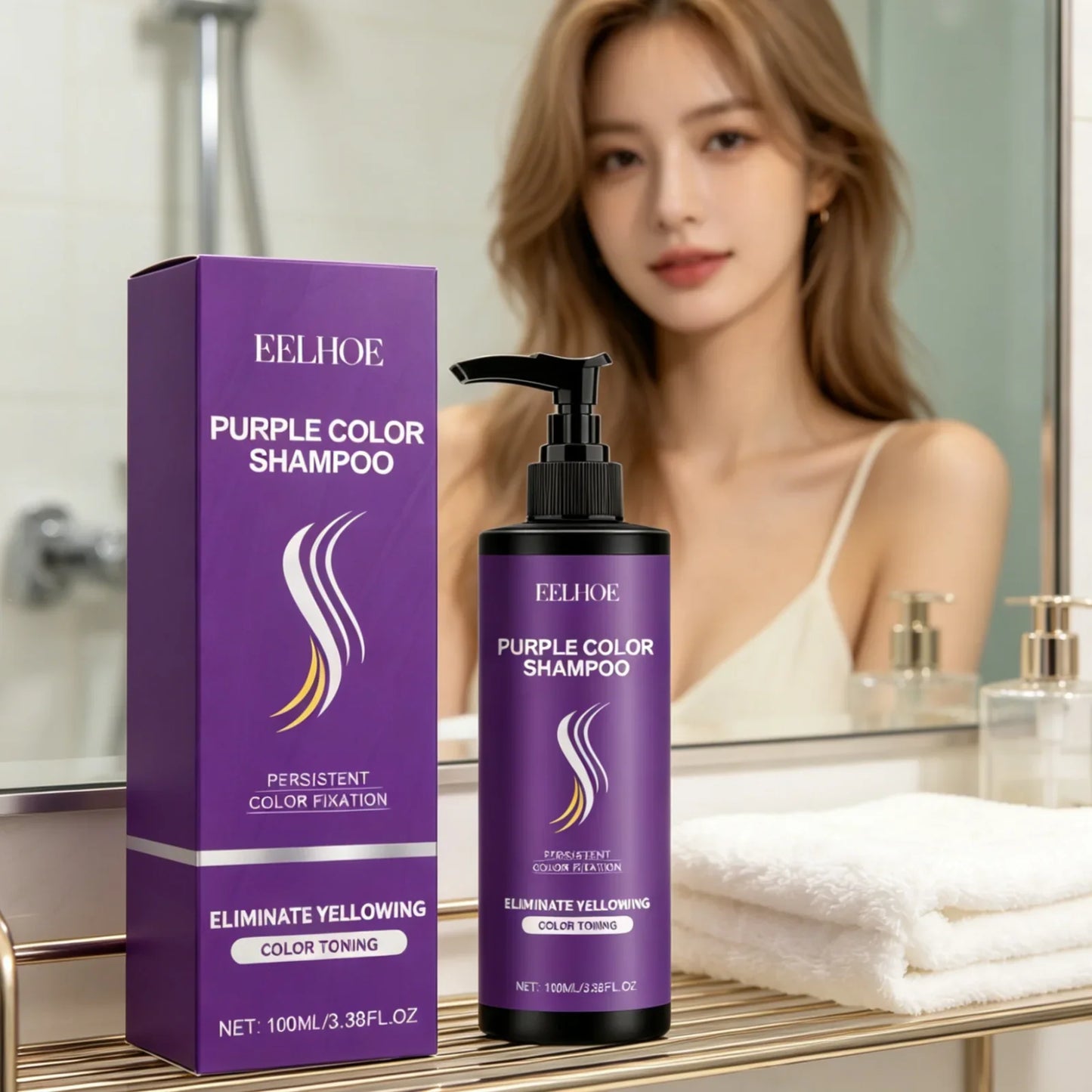 EELHOE Purple Toning Shampoo – Color Care & Moisture 100ml