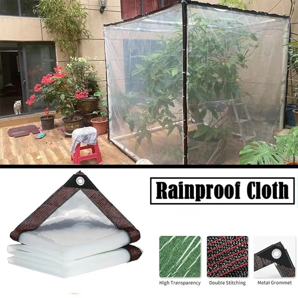 Transparent Waterproof Tarpaulin | Foldable Garden Rain Cover