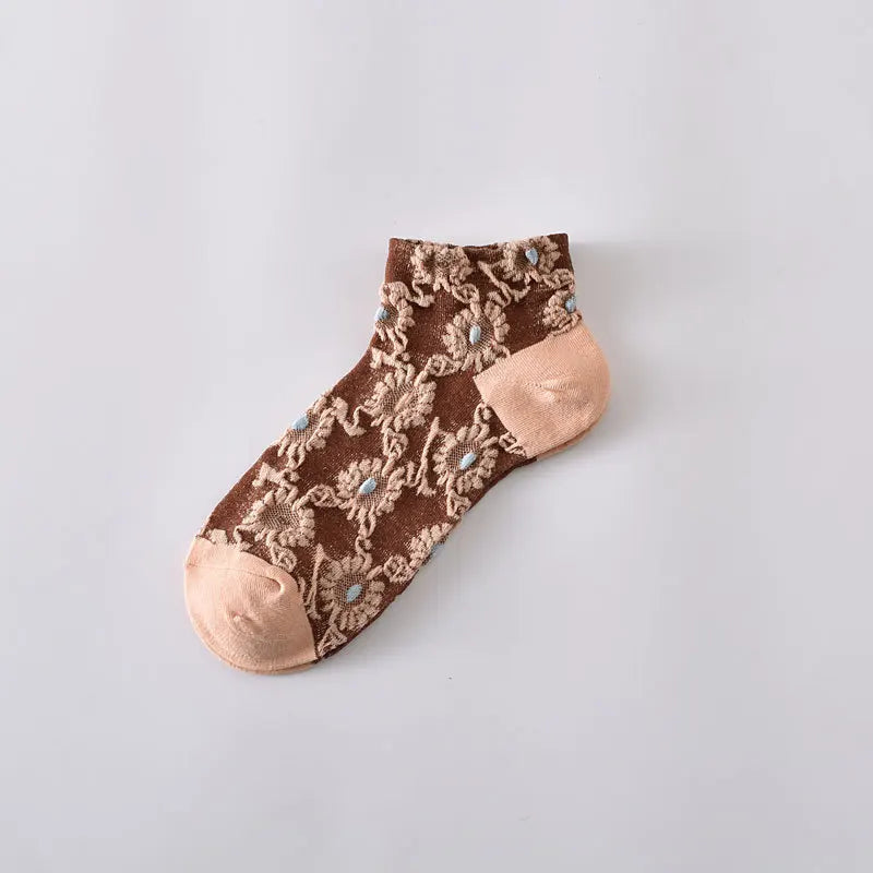 Floral Kawaii Women's Short Socks | Harajuku Korea Style