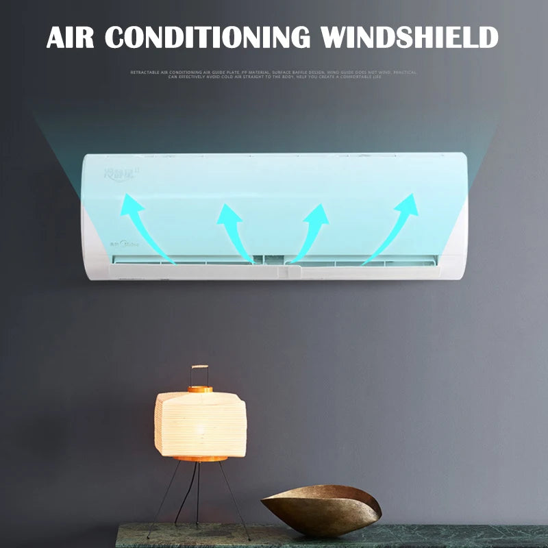 Home Air Conditioner Windshield Universal Retractable Anti Direct Blowing Windshield for Bedroom Living Room Peaceful Pleasures Health and Wellness