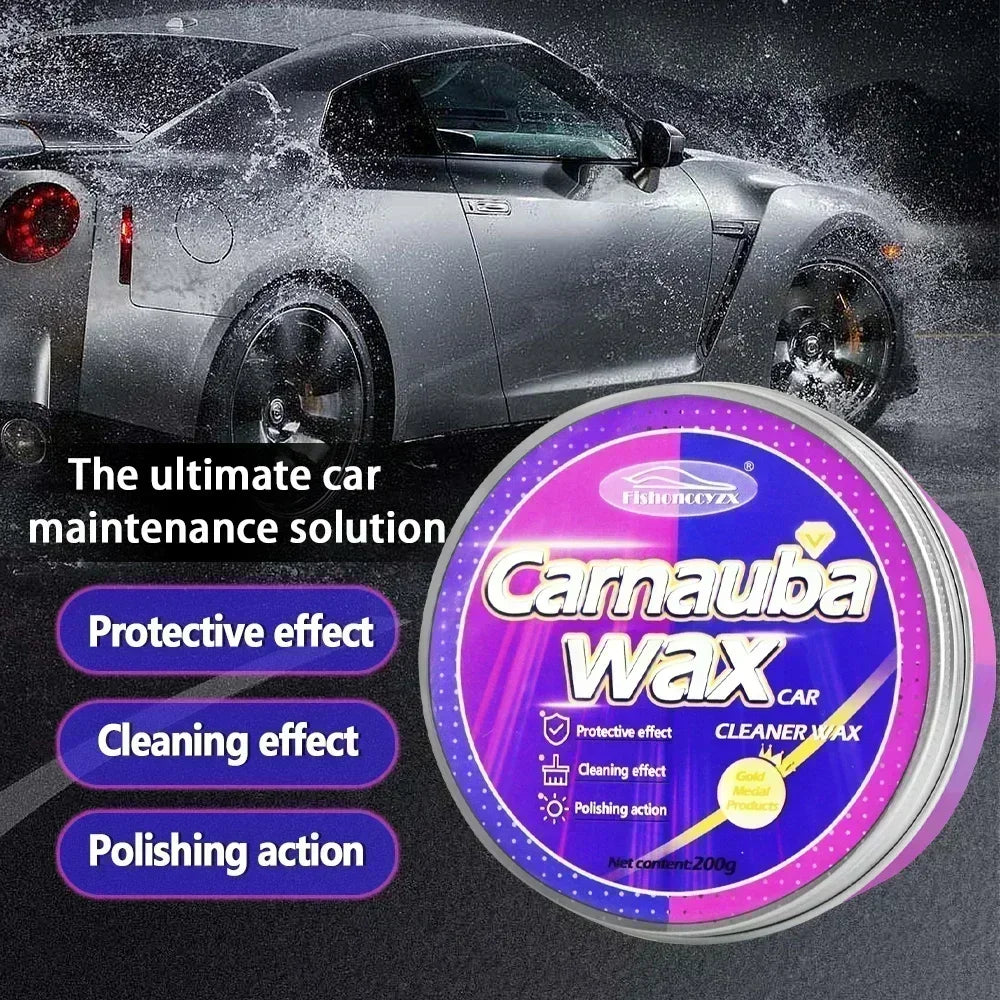Car Wax Auto Paint Care Carnauba Paste Wax Brazilian Polishing Wax Paste High Gloss Shine Super Hydrophobic Coating Glazing Peaceful Pleasures Health and Wellness