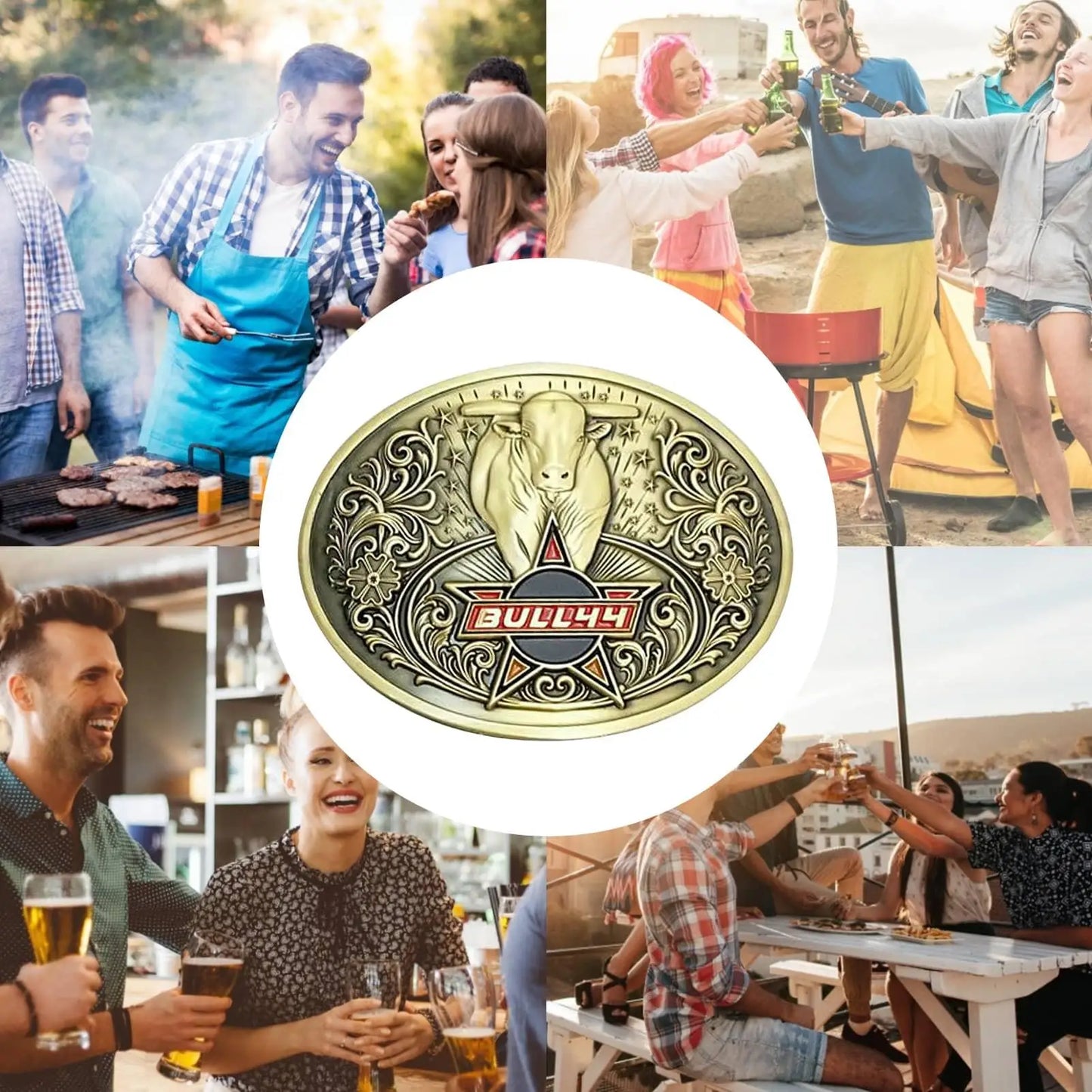 Beer Belt Buckle – Hands-Free Can & Bottle Holder for Outdoors