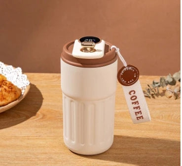 Stainless Steel Thermos Flask with LED Temperature Display 450ml Vacuum Thermos Flask Peaceful Pleasures Health and Wellness