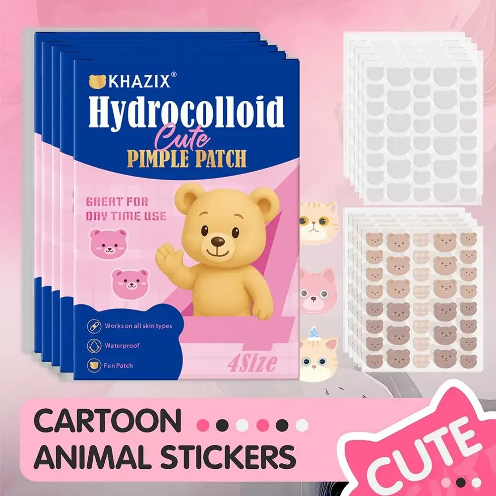 720/1020 Counts Bear Pimple Patches Cute Acne Patches with Hydrocolloid Waterproof For Zits Blemishes Breakouts Facial Skin Care Peaceful Pleasures Health and Wellness