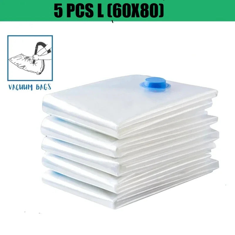 Vacuum Storage Bags for Clothes, Comforters & Bedding | 5 Sizes