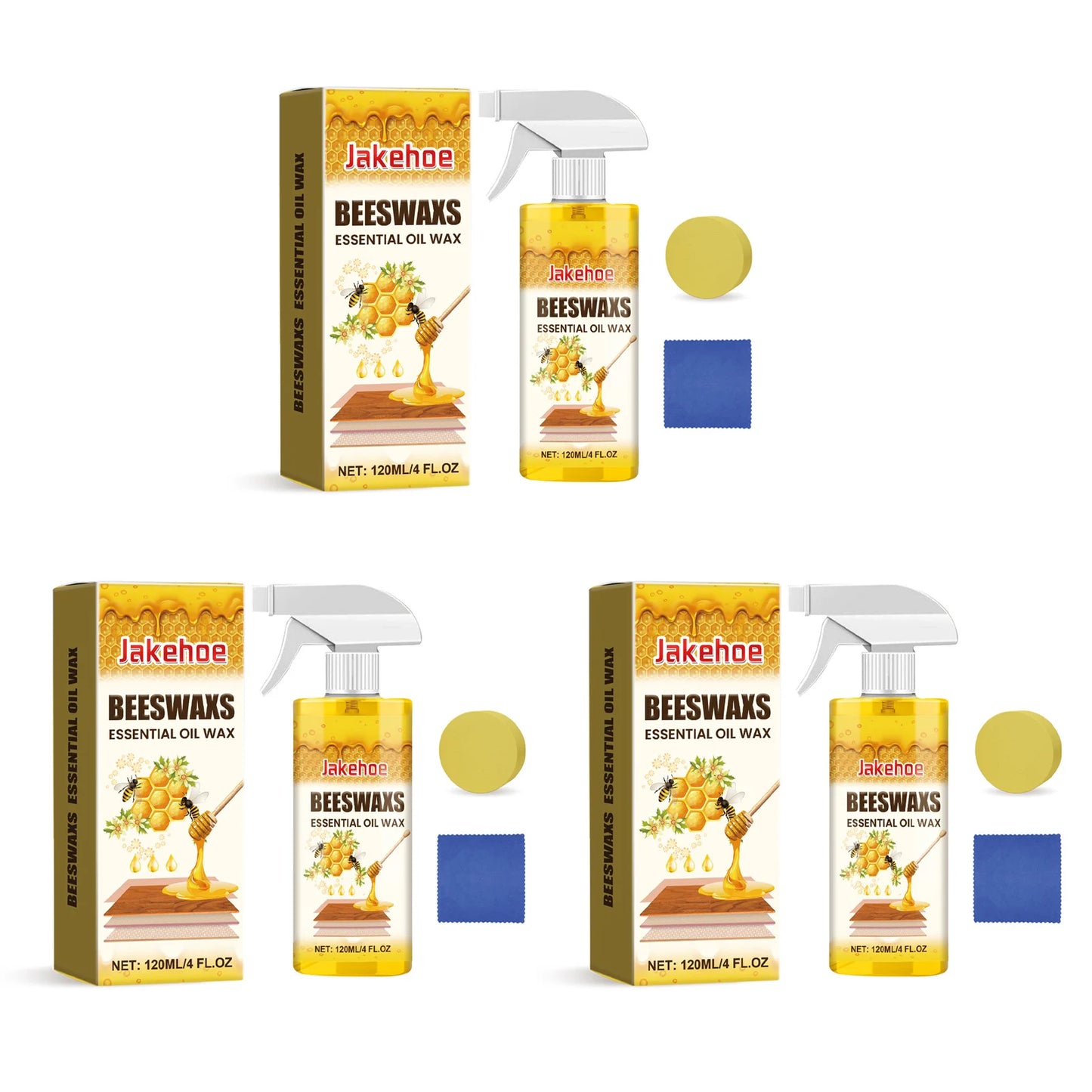 Furniture Polish Beewax Spray Natural Beeswax Spray For Wood Furniture Polish Scratch Wear Repair Long Lasting Protective Liquid Peaceful Pleasures Health and Wellness 3pcs