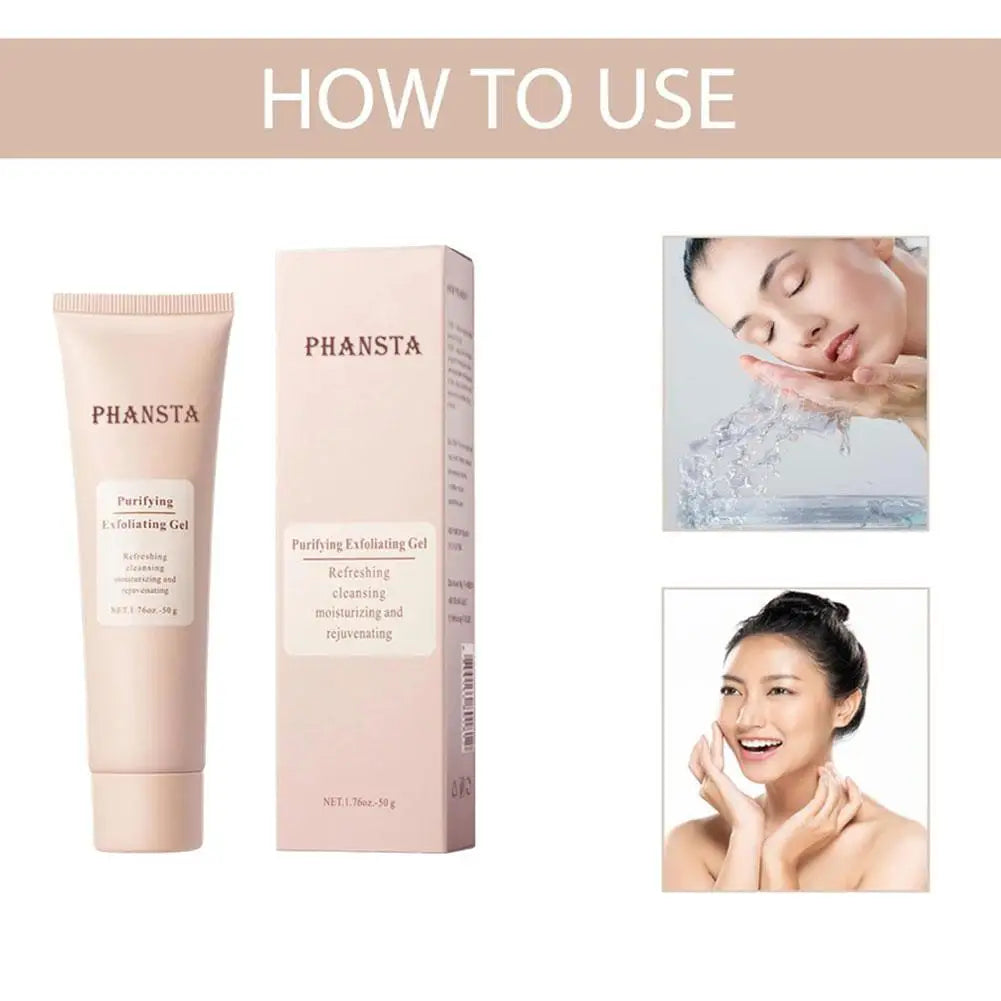 40g/50g Face Exfoliating Gel Deep Cleaning Pores Gentle Exfoliate Oil Control Smooth Soften Face Facial Scrub Skin Moisturizing Peaceful Pleasures Health and Wellness