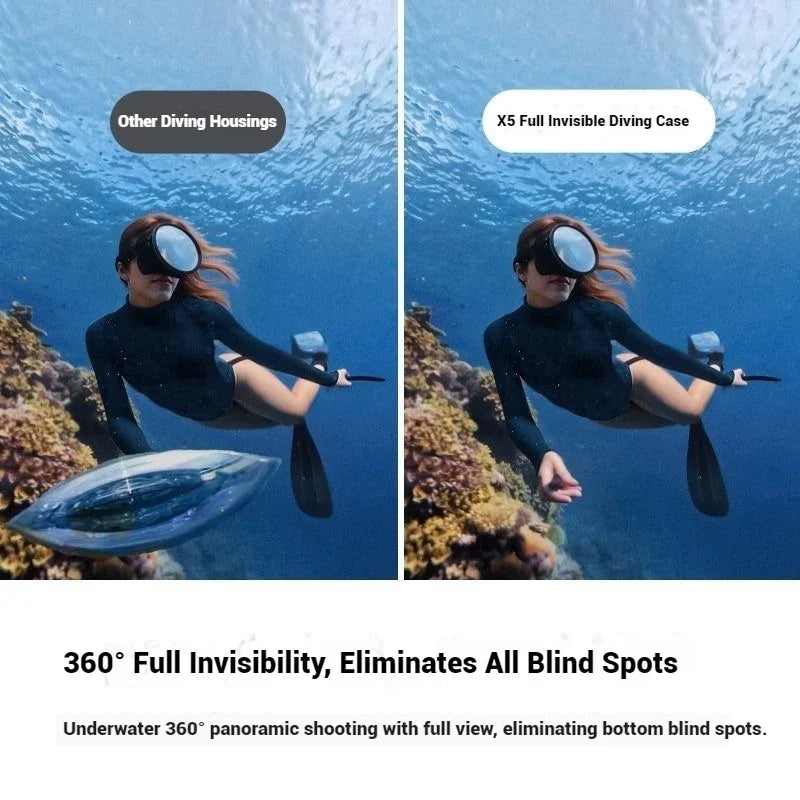 Insta360 X5 Invisible Dive Case | 60m Waterproof Housing