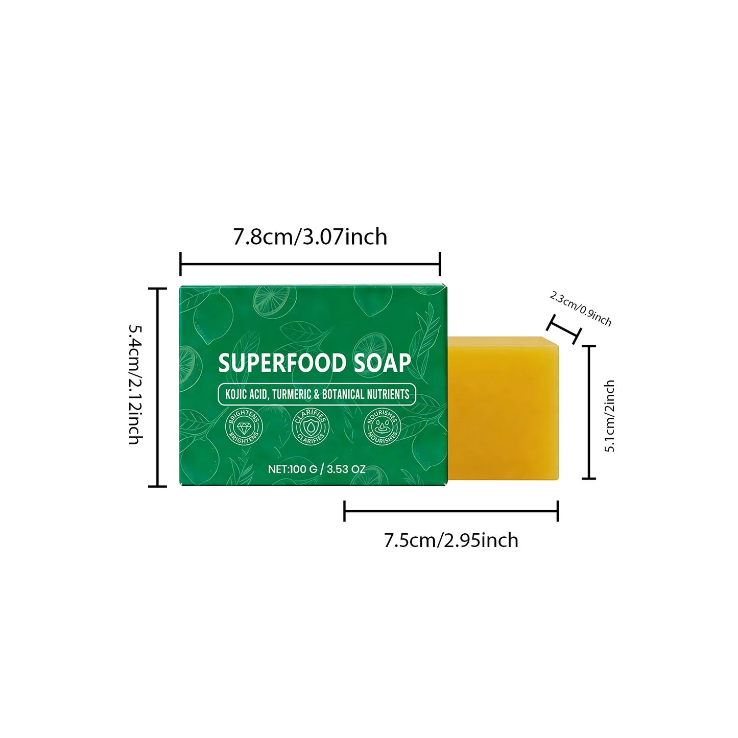 Turmeric Brightening Soap Bar – Kojic Acid, Dark Spot Cleanser
