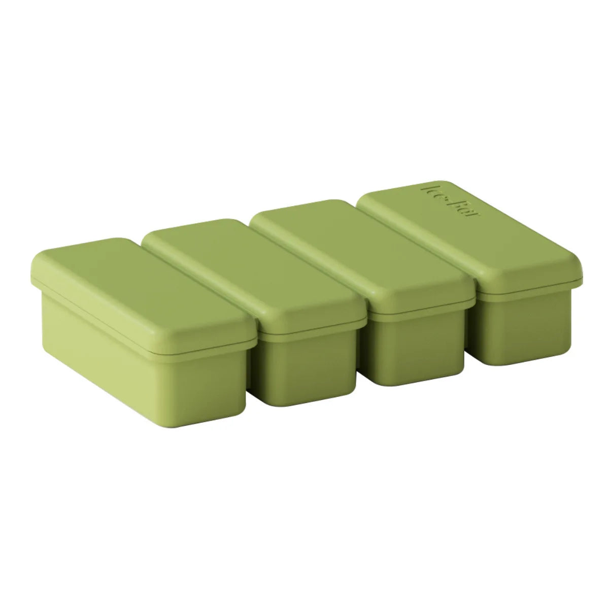 4 grids Silicone Ice Cubes Trays With Lid Homemade Popsicle Mould Food Freezing Container for Freezer Molds for Soups and Sauces Peaceful Pleasures Health and Wellness 4 grids green