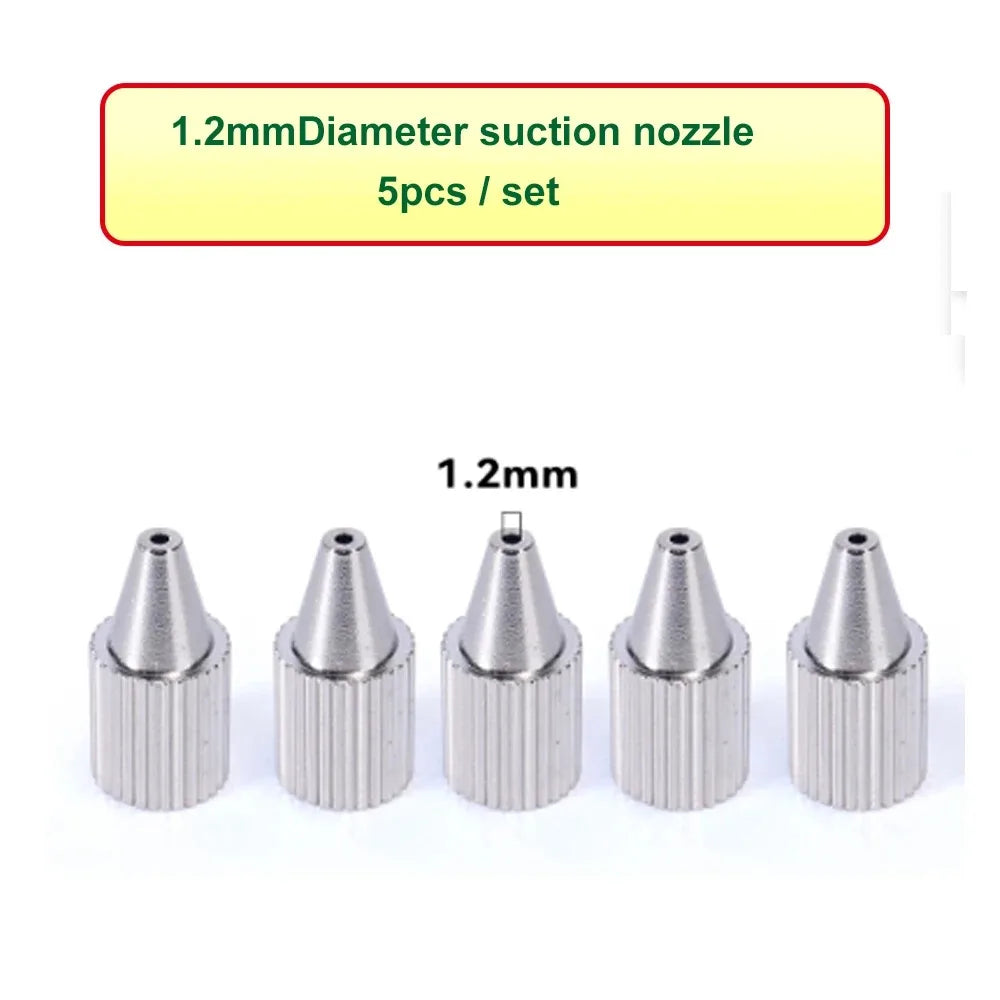 5pcs/Set Suction Nozzle Use for YIHUA 929D-V Electric Soldering Iron Tin Sucker Device 1.2mm Or 1.0mm Diameter Suction Nozzle Peaceful Pleasures Health and Wellness 1.2mm set