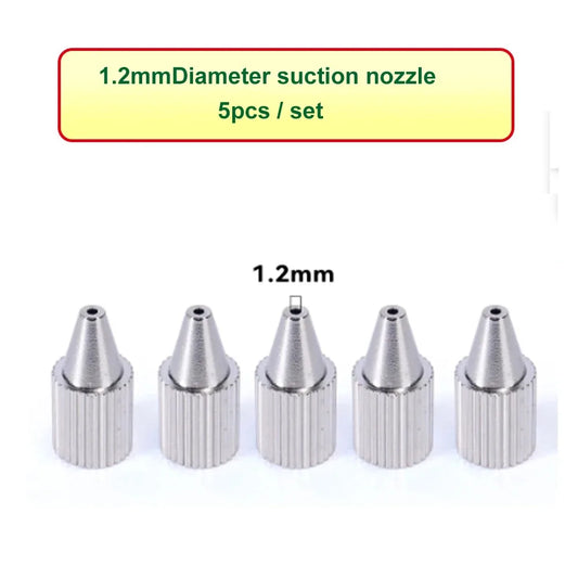 5pcs/Set Suction Nozzle Use for YIHUA 929D-V Electric Soldering Iron Tin Sucker Device 1.2mm Or 1.0mm Diameter Suction Nozzle Peaceful Pleasures Health and Wellness 1.2mm set