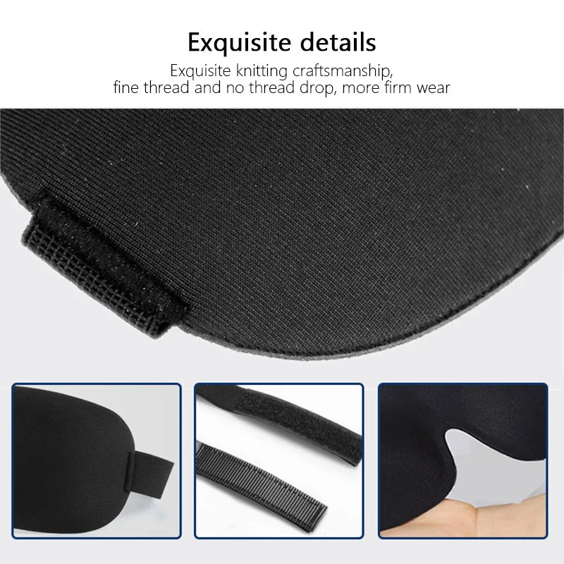3D Contoured Sleep Mask – 100% Light Blocking & Breathable