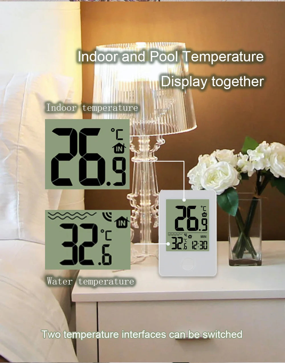 Floating Digital Swimming Pool Thermometer Swimming Pool Accessories Outdoor Waterproof Spa Aquarium Bathrooms Thermometer Peaceful Pleasures Health and Wellness