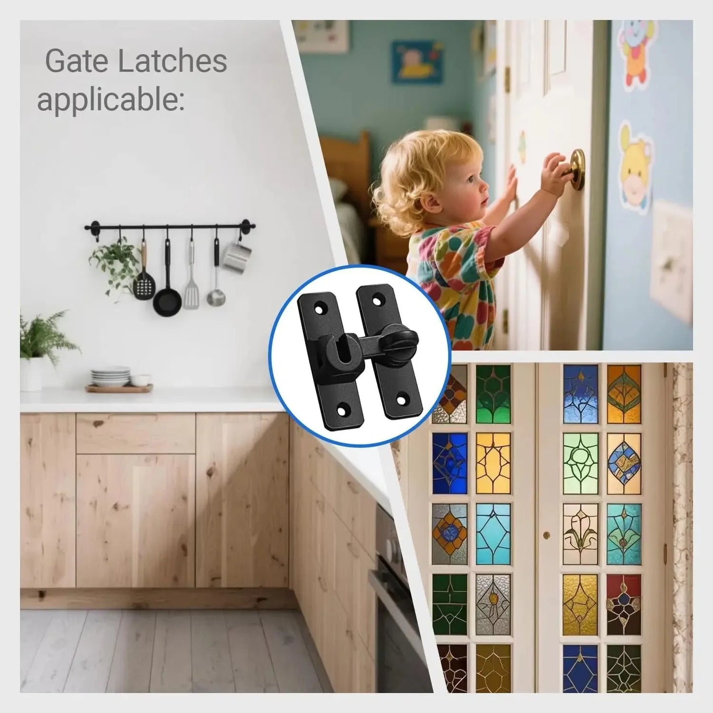 Barn Door Flip Lock 90/180° – Sliding Door Latch | Matte Black