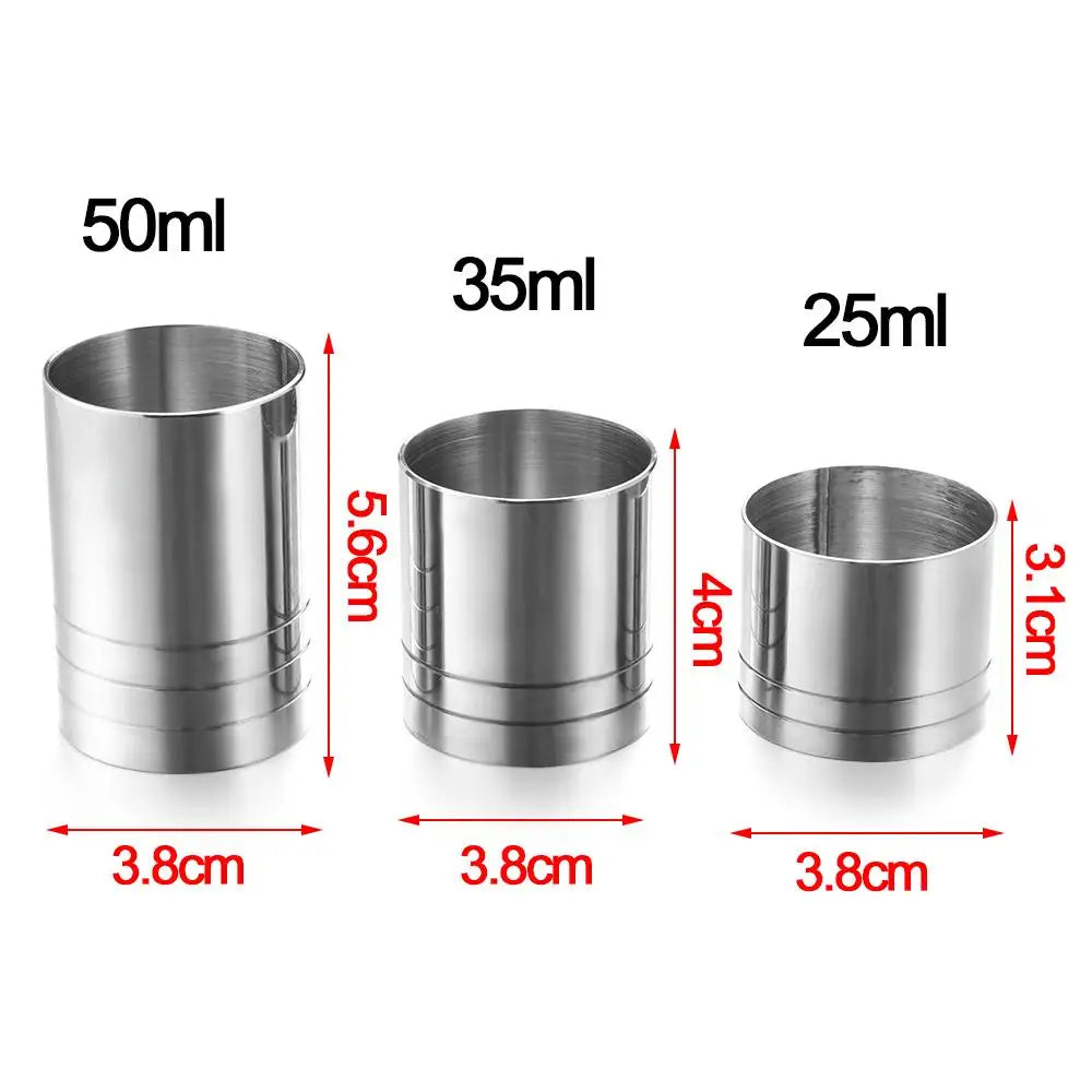 Stainless Steel Jigger Set 25/35/50ml – Bar Measure Cups
