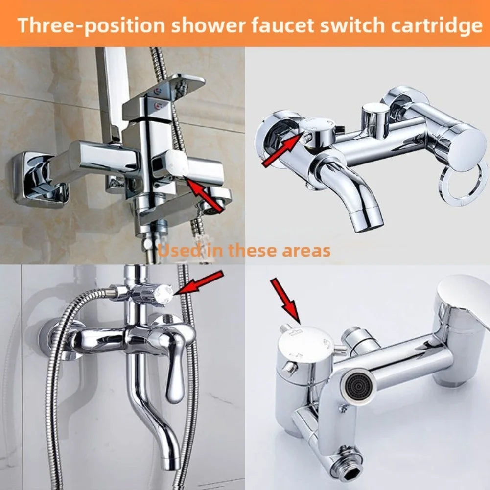 Shower Fitting Handle Replacement 2 Units Three-tier Water Flow