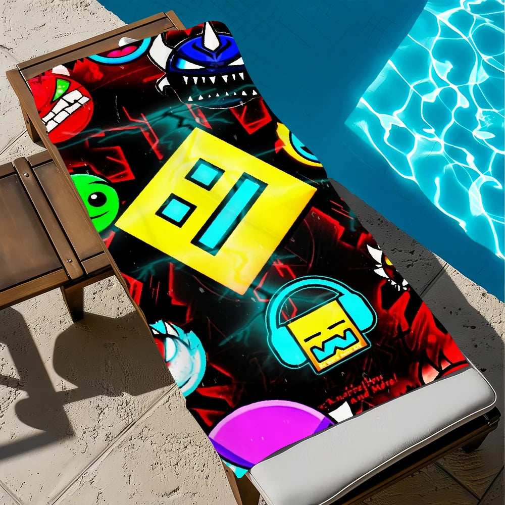 Quick-Dry Geometry Beach Towel | Pool, Gym & Travel
