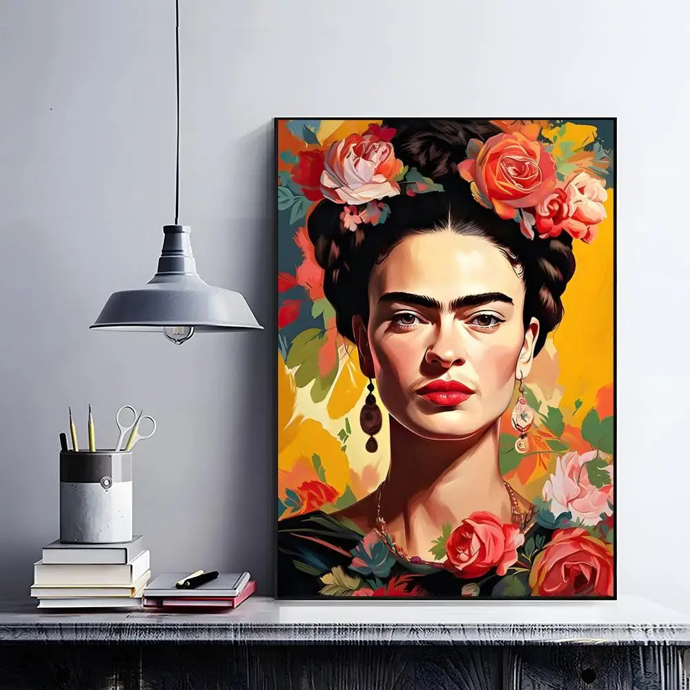 Frida Kahlo Anime Wall Poster – Self-Adhesive Waterproof PVC Art Wall Art Poster Peaceful Pleasures Health and Wellness z3 30X40cmNoframe